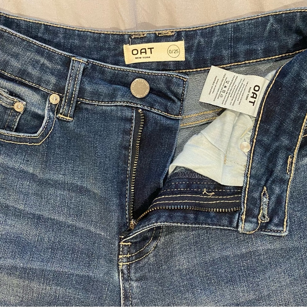 Oat New York Dark Blue Straight Leg Jeans - Picture 2 of 3